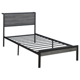 Ricky  Platform Bed Grey and Black