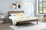 Ricky  Platform Bed Light Oak and Black