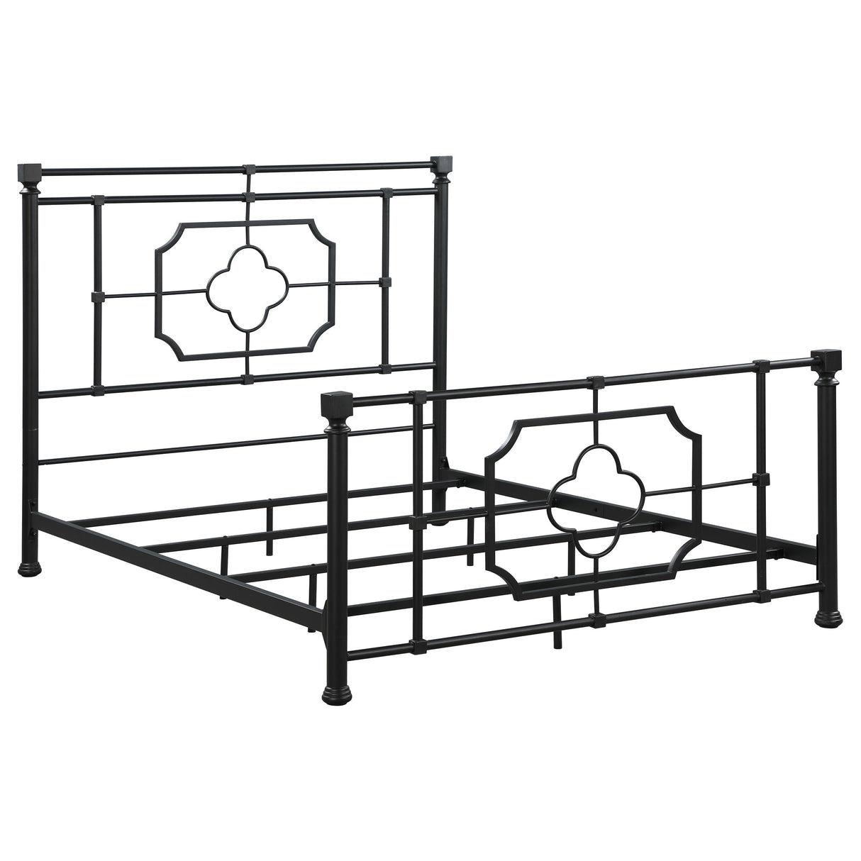 Paskay Metal Eastern King Open Frame Bed Weathered Black