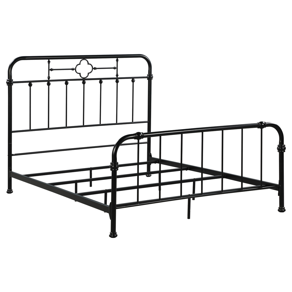 Packlan  Metal Panel Bed Matte Black