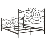 Parleys  Metal Bed with Scroll Headboard Dark Bronze