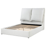 Gwendoline Upholstered  Platform Bed with Pillow Headboard White