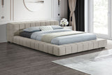 Trinity Upholstered  Platform Bed Light Taupe