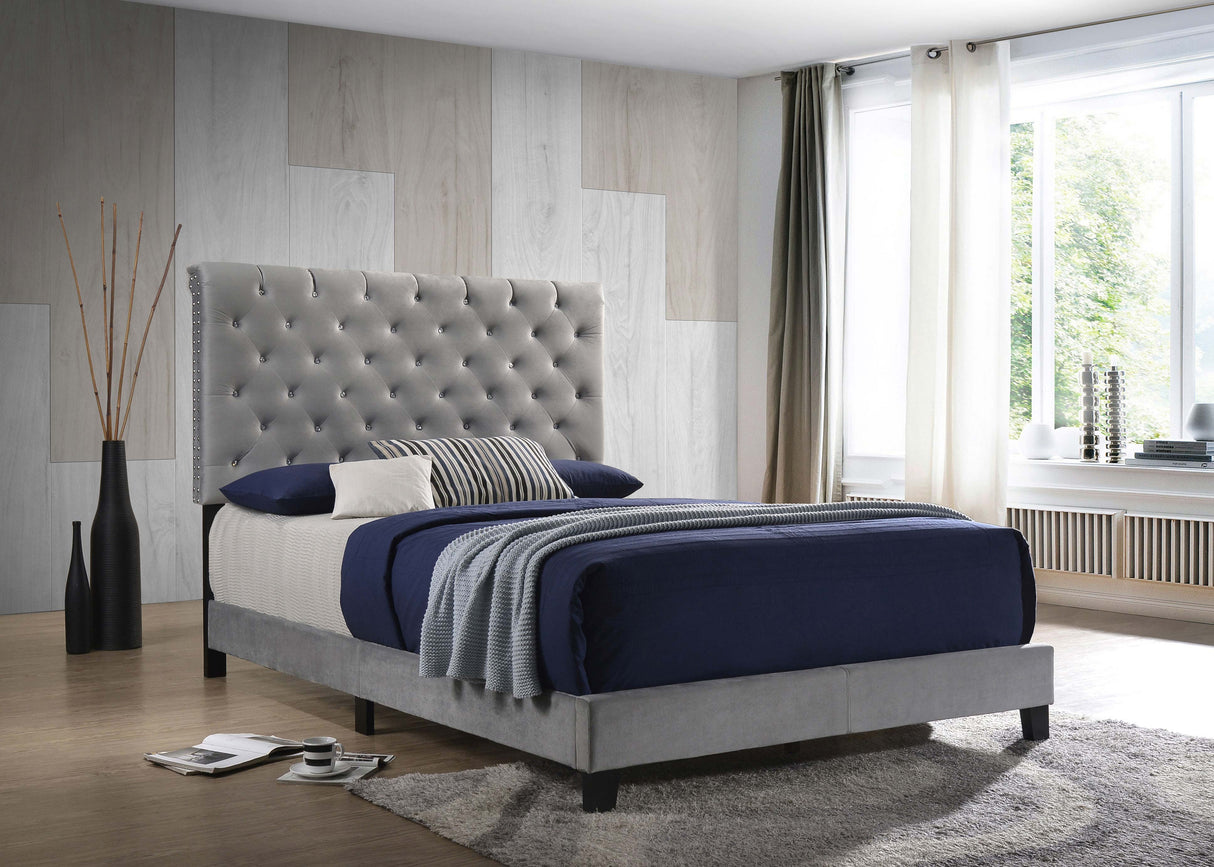 Warner  Upholstered Bed Grey