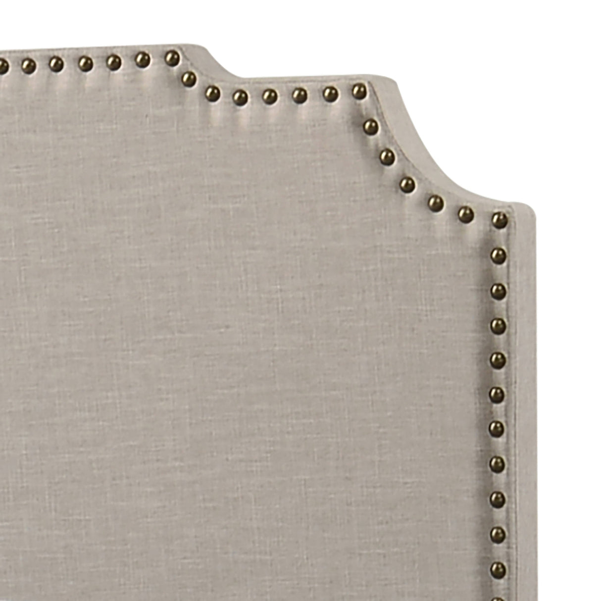 Tamarac Upholstered Nailhead  Bed Beige