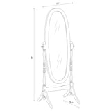 Foyet Oval Cheval Mirror Merlot