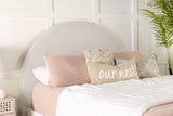 June Upholstered Arched  / Full Headboard Ivory