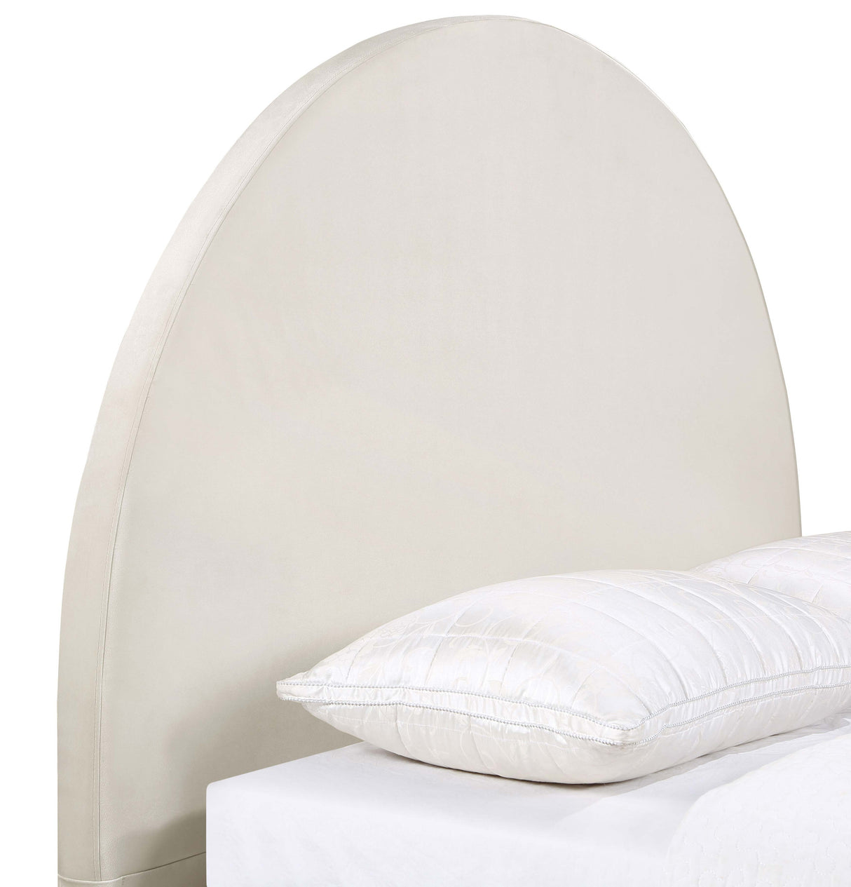 June Upholstered Arched  / Full Headboard Ivory