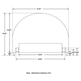 June Upholstered Arched  / Full Headboard Ivory