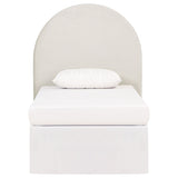 June Upholstered Arched Twin Headboard Ivory