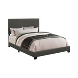 Boyd  Upholstered Bed with Nailhead Trim Charcoal