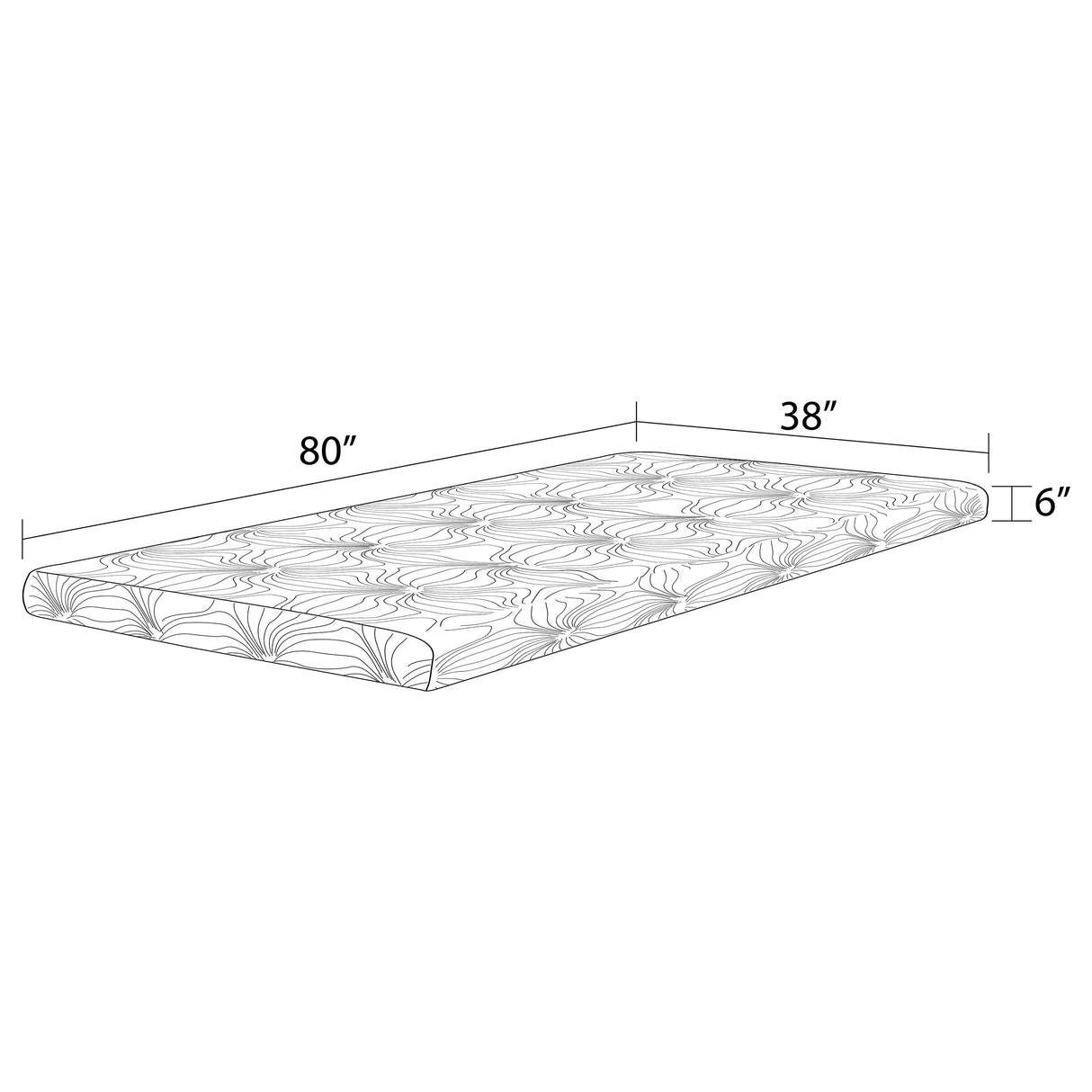 Joseph Twin Memory Foam Mattress White