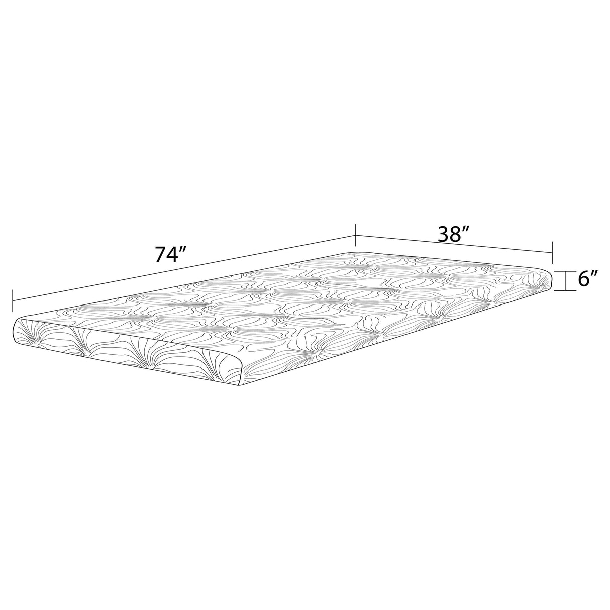 Joseph Twin Memory Foam Mattress White