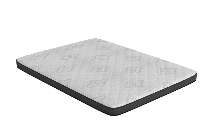 Santa Barbara  Twin Mattress White and Charcoal