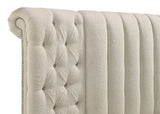 Sonya Upholstered  Round Storage Bed Ivory