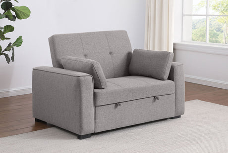 Edith Upholstered Convertible Sleeper Sofa Bed Grey