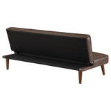 Jenson Multipurpose Upholstered Tufted Convertible Sofa Bed Saddle Brown