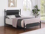 Cameron 51-inch Metal  Panel Bed Black