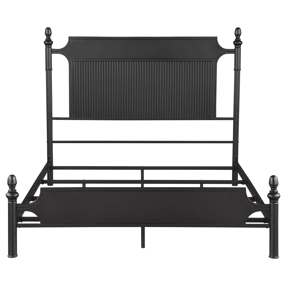 Cameron 51-inch Metal  Panel Bed Black