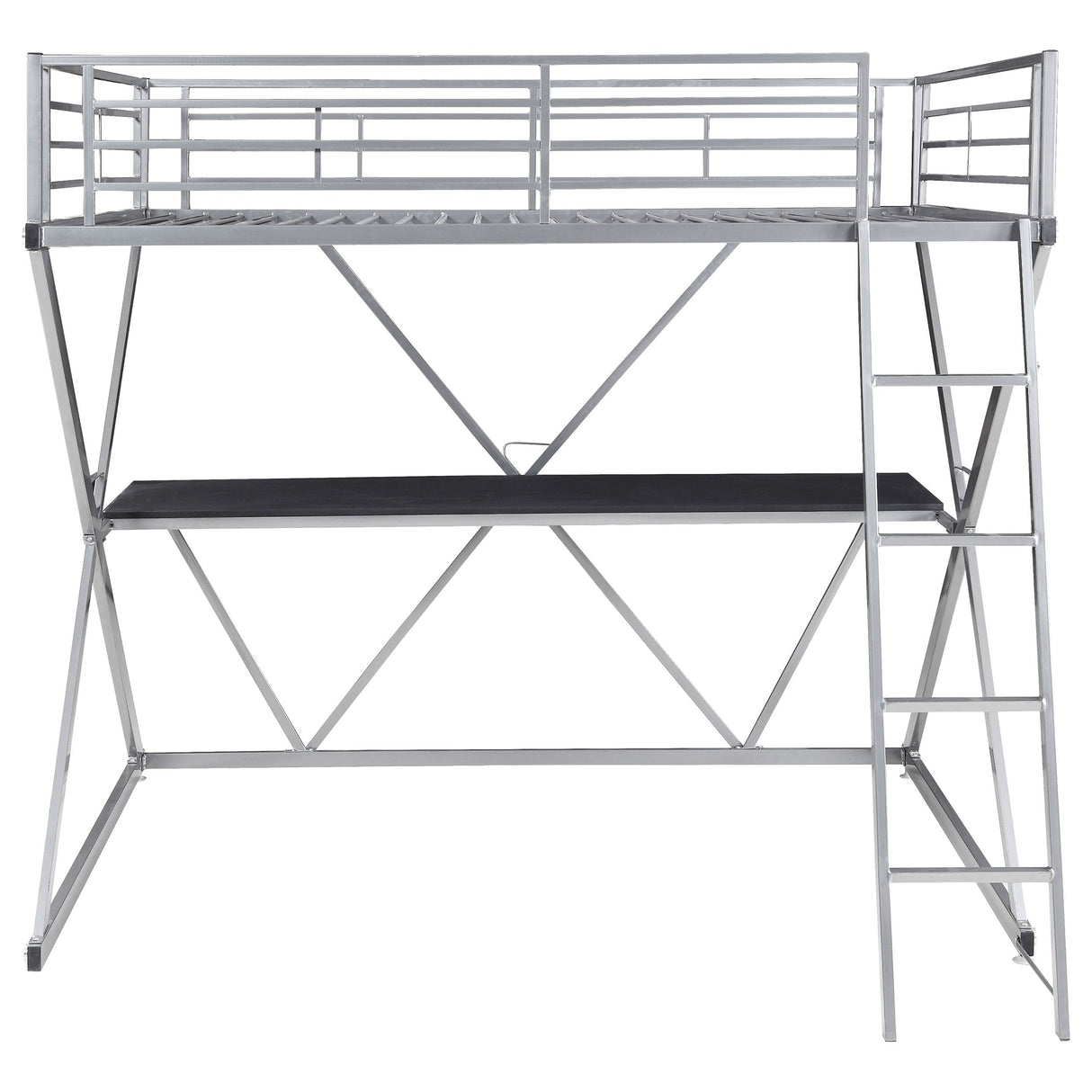 Hyde Full Workstation Loft Bed Silver