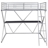 Hyde Full Workstation Loft Bed Silver