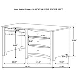 Phoenix 4-drawer Computer Desk Cappuccino