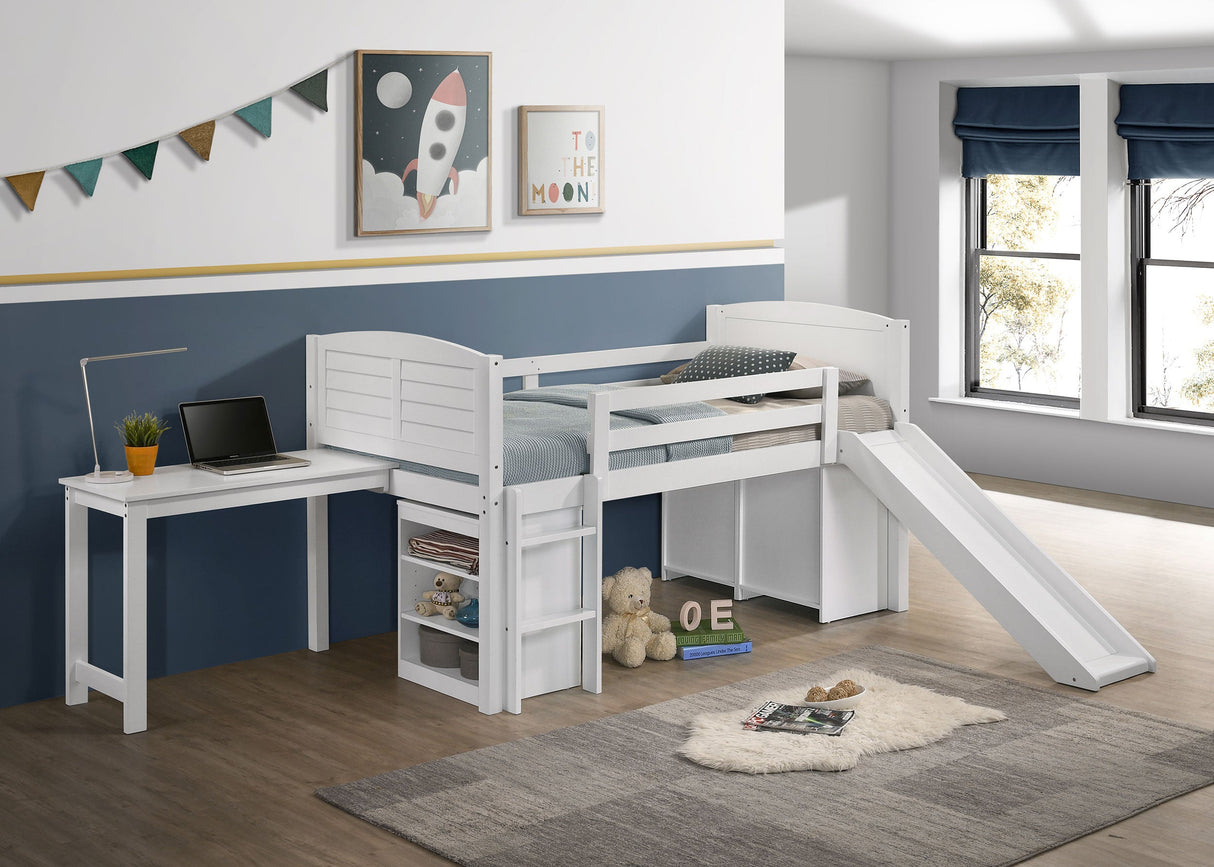 Millie Twin Workstation Loft Bed White