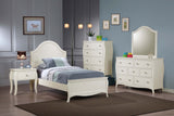 Dominique 1-drawer Nightstand Cream White