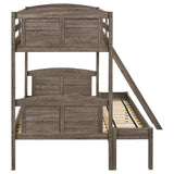 Flynn Twin Over Full Bunk Bed Weathered Brown