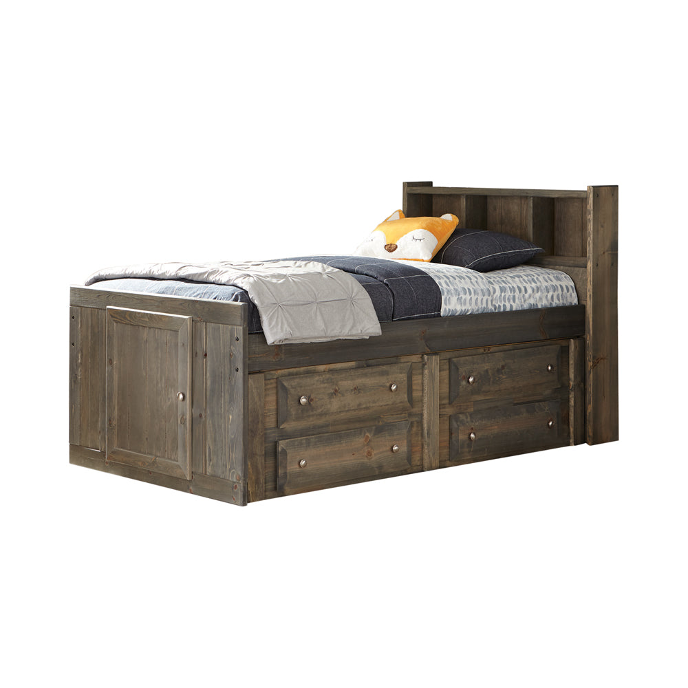 Wrangle Hill Twin Storage Bed Gun Smoke