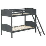 Arlo Twin Over Twin Bunk Bed with Ladder Espresso