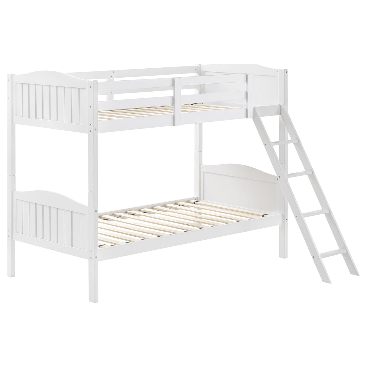 Arlo Twin Over Twin Bunk Bed with Ladder Espresso