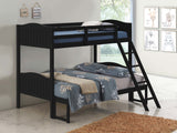 Arlo Twin Over Twin Bunk Bed with Ladder Espresso