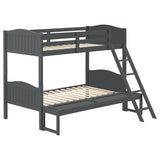 Arlo Twin Over Twin Bunk Bed with Ladder Espresso