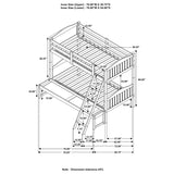 Arlo Twin Over Twin Bunk Bed with Ladder Espresso