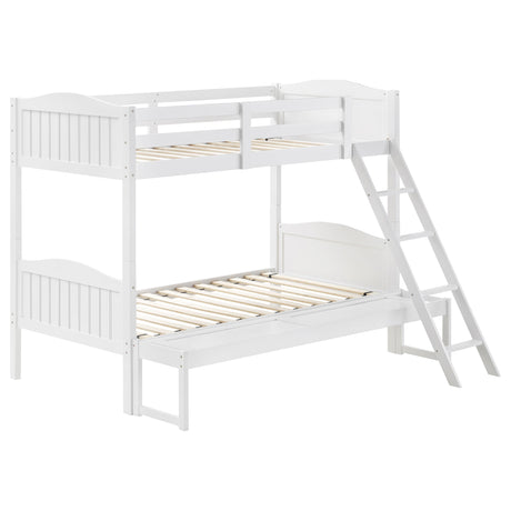 Arlo Twin Over Twin Bunk Bed with Ladder Espresso