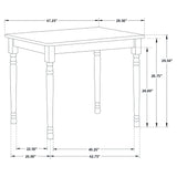 Taffee Rectangle Dining Table Natural Brown and White