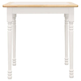 Carlene Square Top Dining Table Natural Brown and White