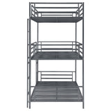 Maynard Metal Triple Twin Bunk Bed Gunmetal