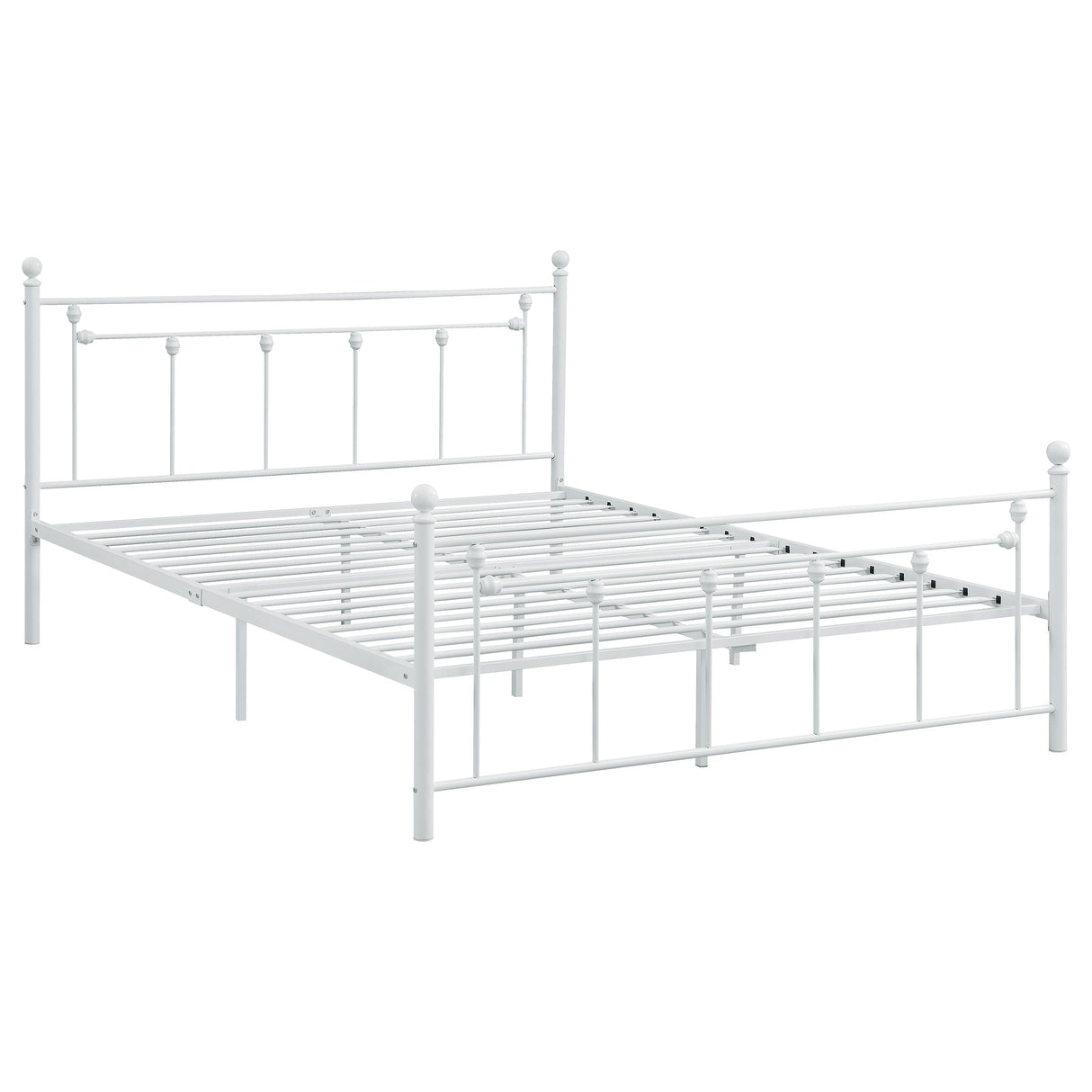 Canon Metal Slatted Headboard Platform Bed