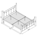 Canon Metal Slatted Headboard Platform Bed