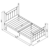 Canon Metal Slatted Headboard Platform Bed