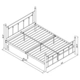 Canon Metal Slatted Headboard Platform Bed