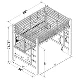 Avalon Full Workstation Loft Bed Black