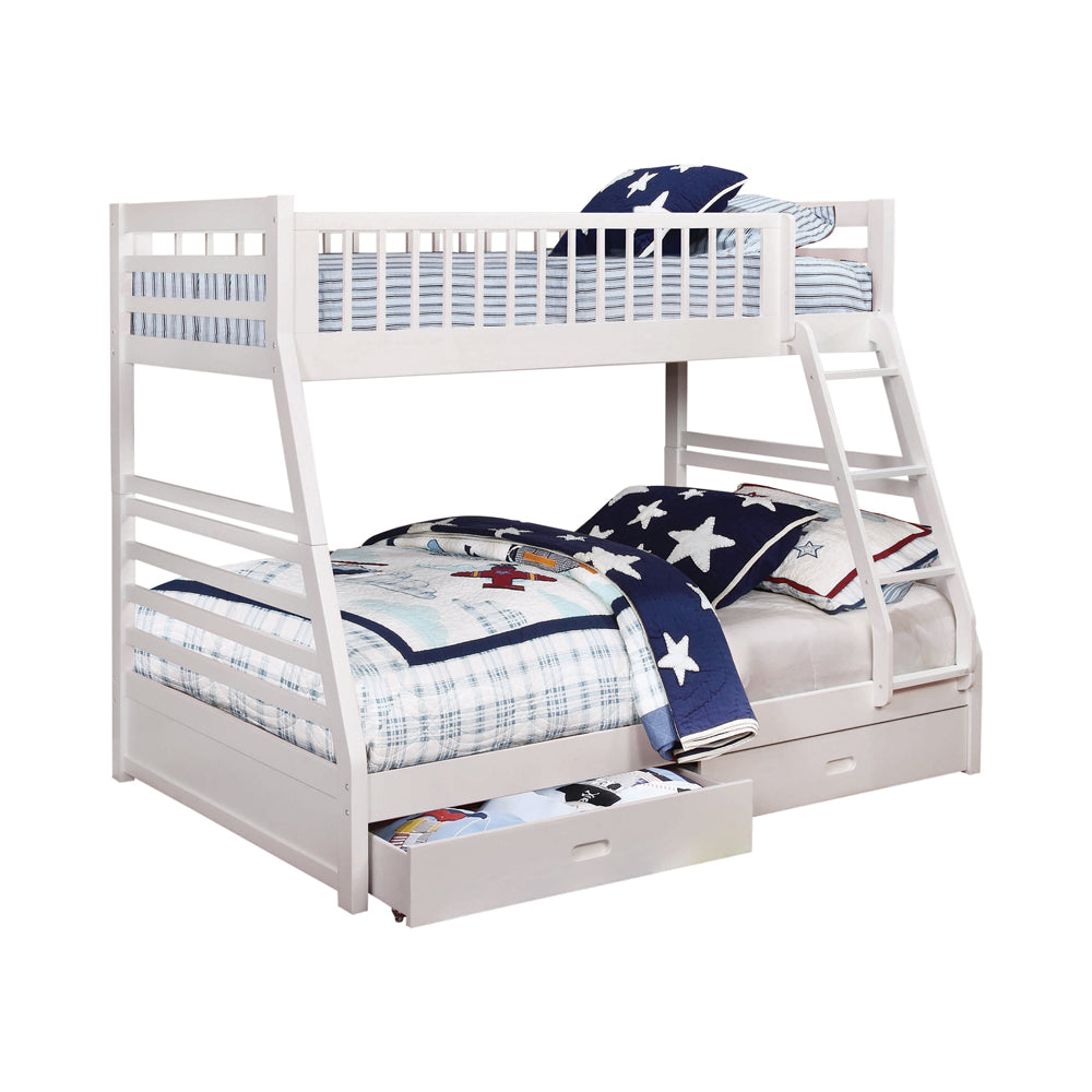 Ashton Twin Over Full 2-drawer Bunk Bed Navy Blue