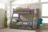 Ashton Twin Over Full 2-drawer Bunk Bed Navy Blue