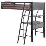 Meyers 2-piece Metal Twin Over Twin Bunk Bed Set Black and Gunmetal