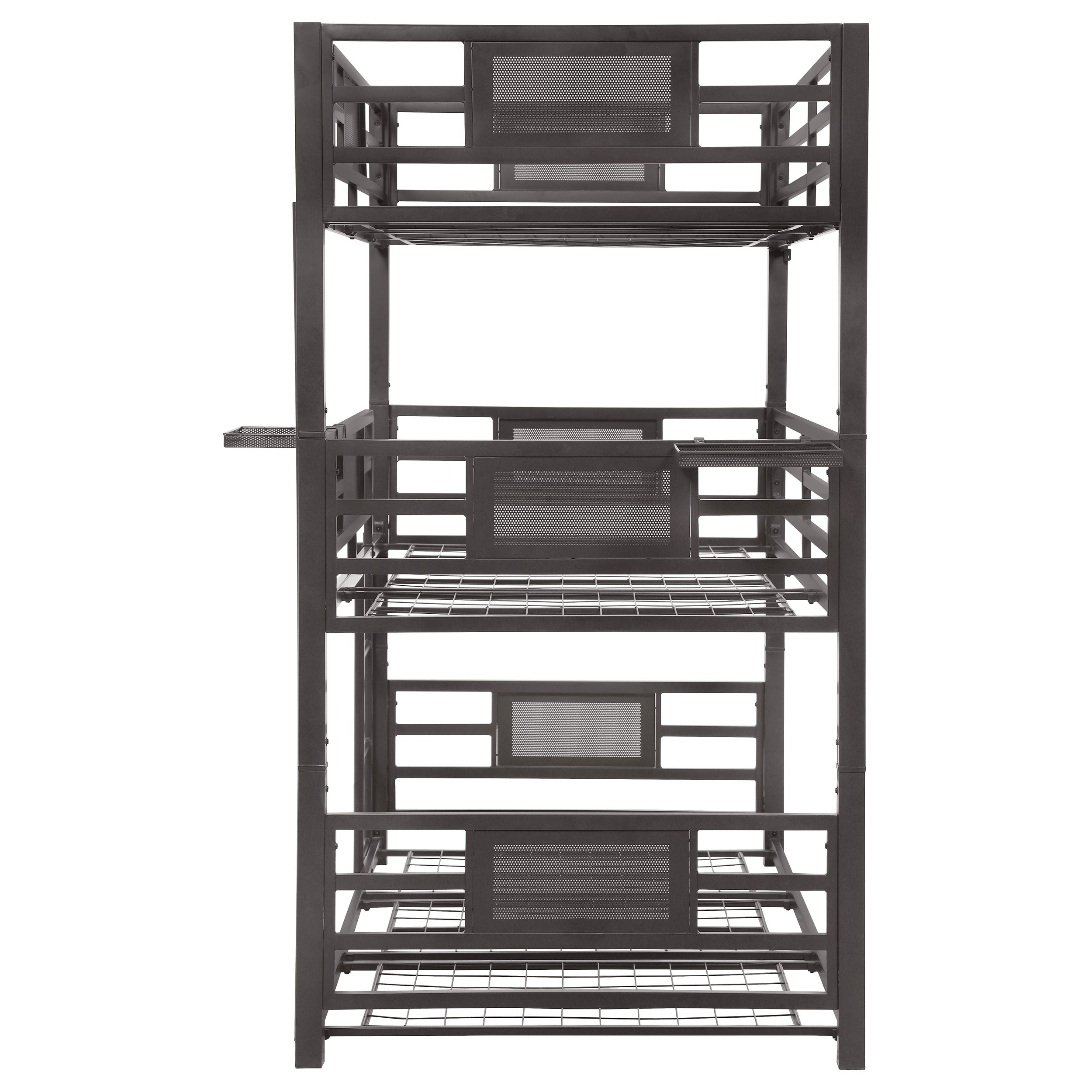 Rogen Twin Triple Bunk Bed Dark Bronze