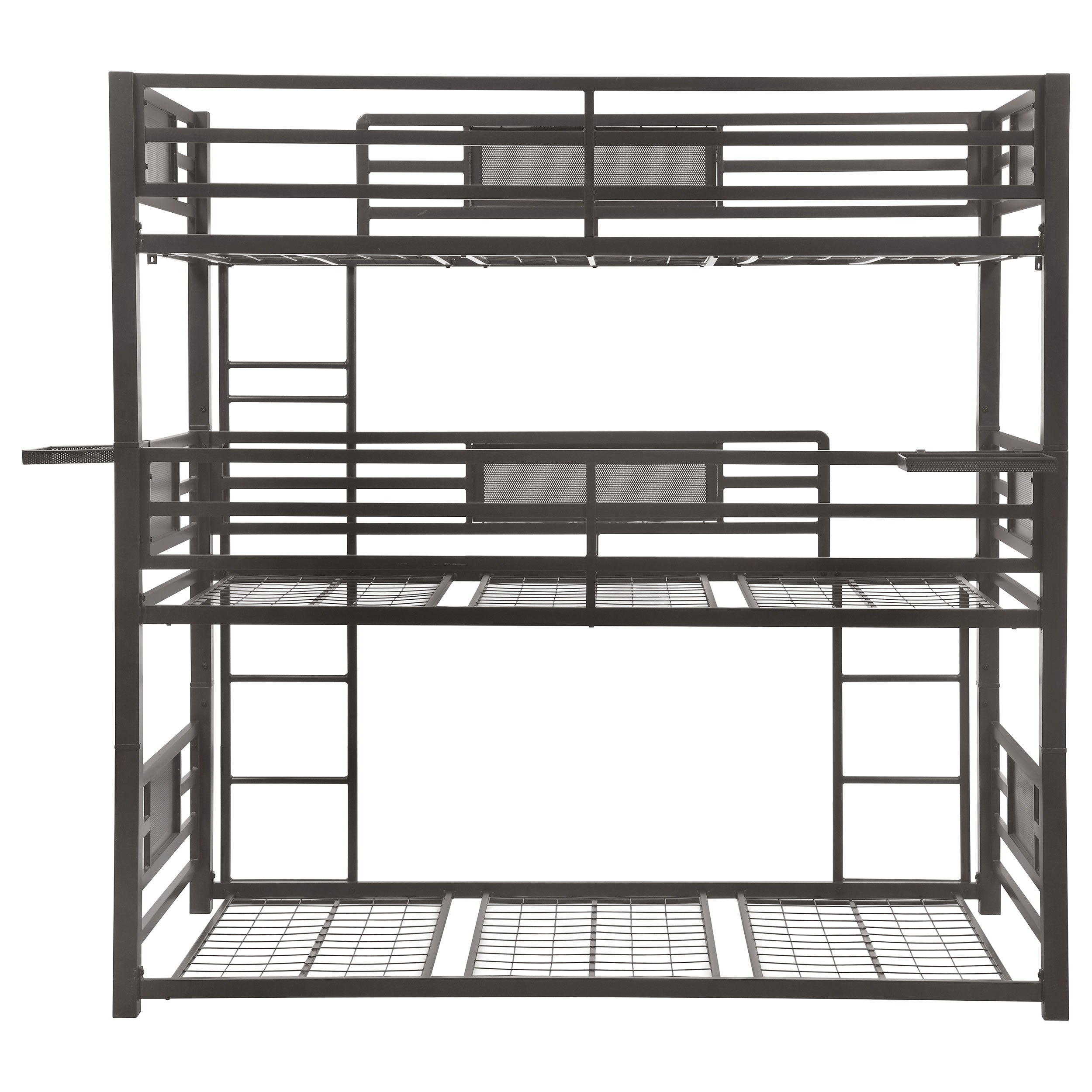 Rogen Twin Triple Bunk Bed Dark Bronze