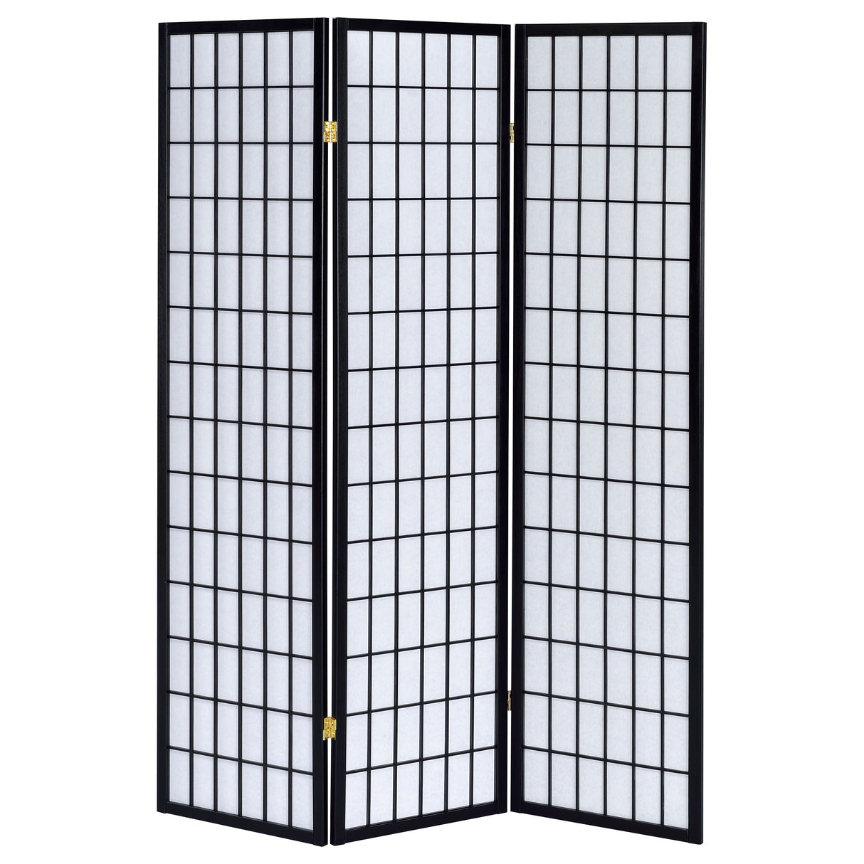 Carrie 3-panel Folding Screen Black and White